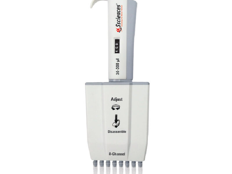 8 Channel Micropipette 30-300ul Variable Vol. SSCIENCES (MP-V300)