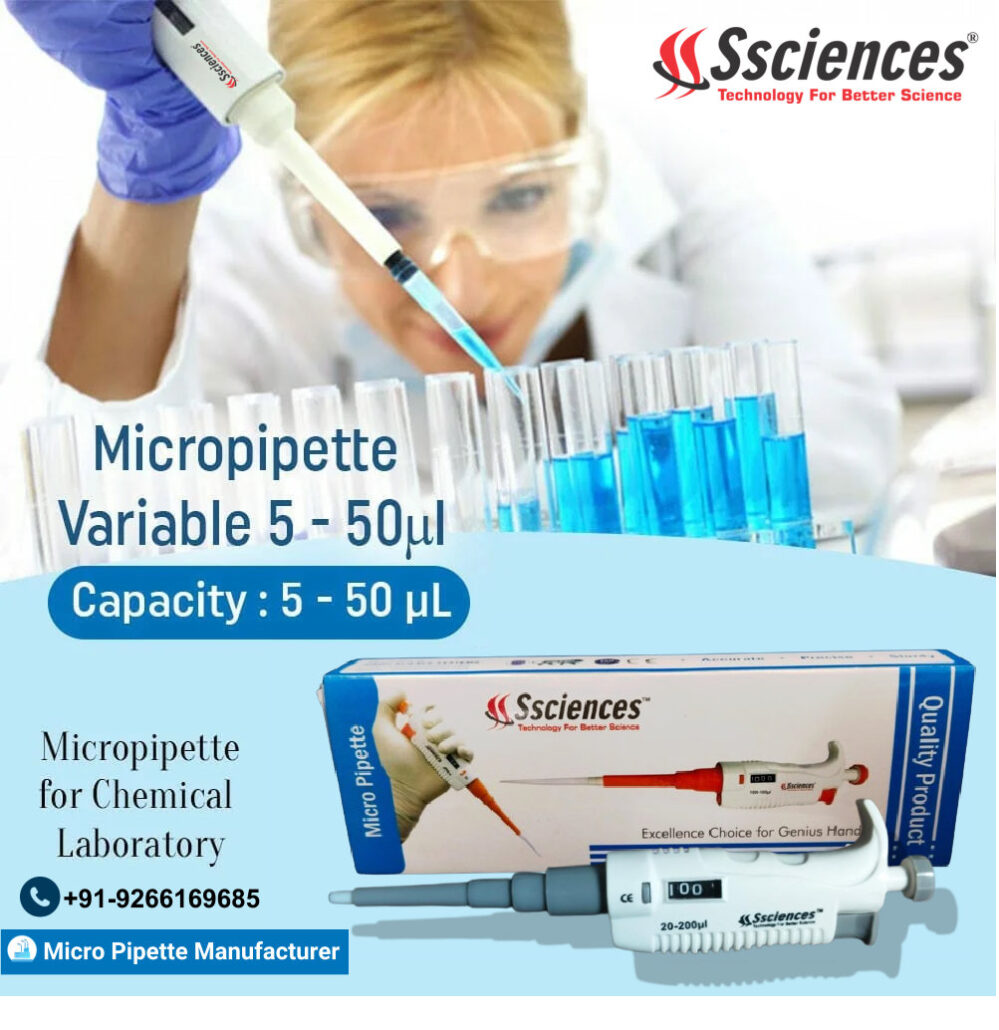 Micro Pipette Variable Volume 5-50µL