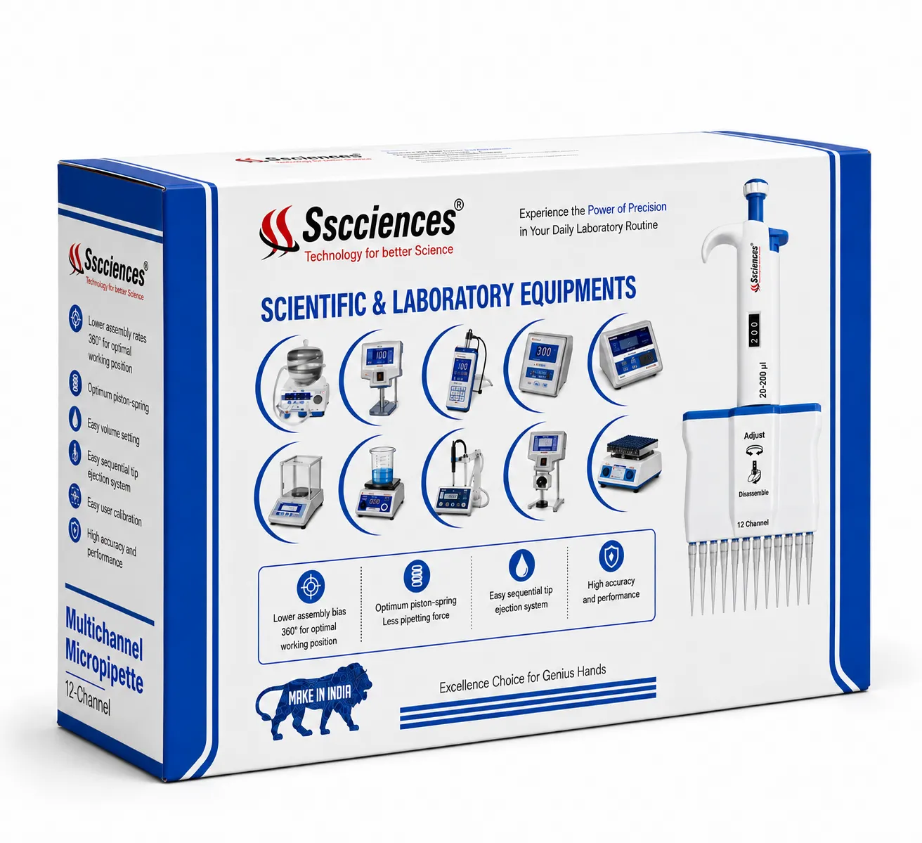 Ssciences 12 channel micropipette back packing