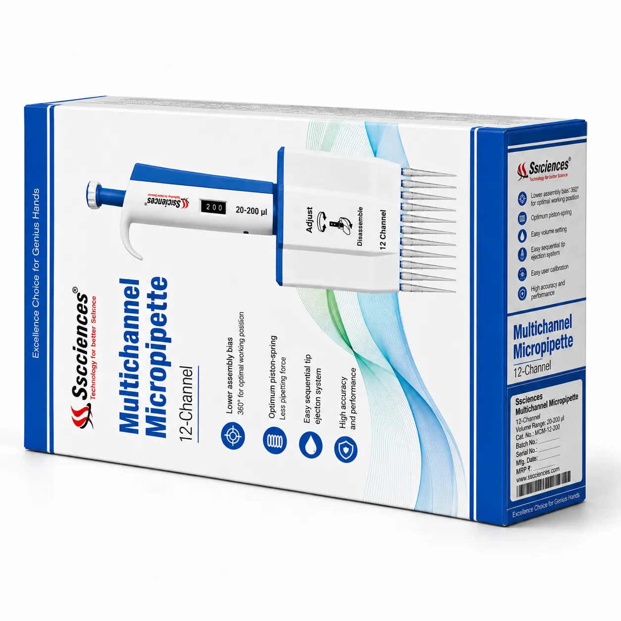 Ssciences 12 channel micropipette box