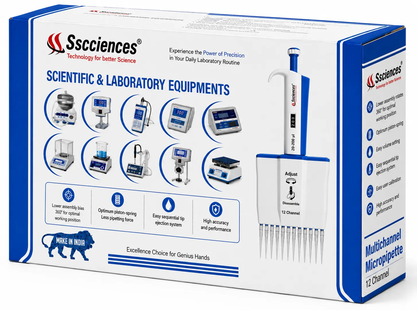 Ssciences 12 channel micropipette back packing