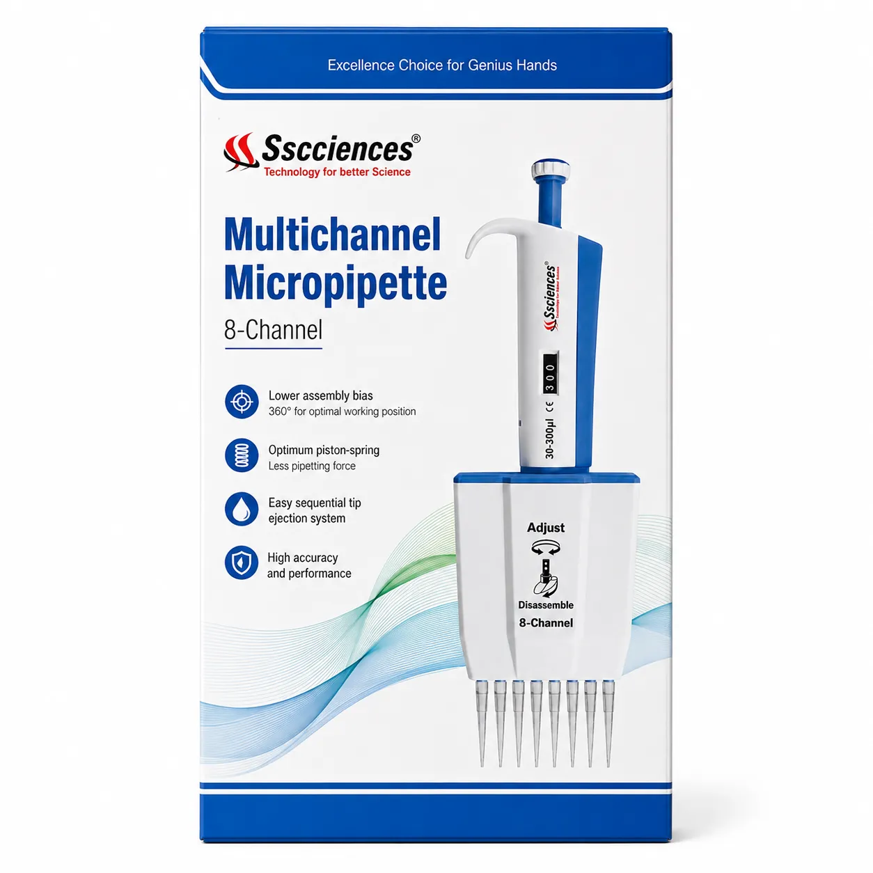 Ssciences 8 Channel Micropipette front box