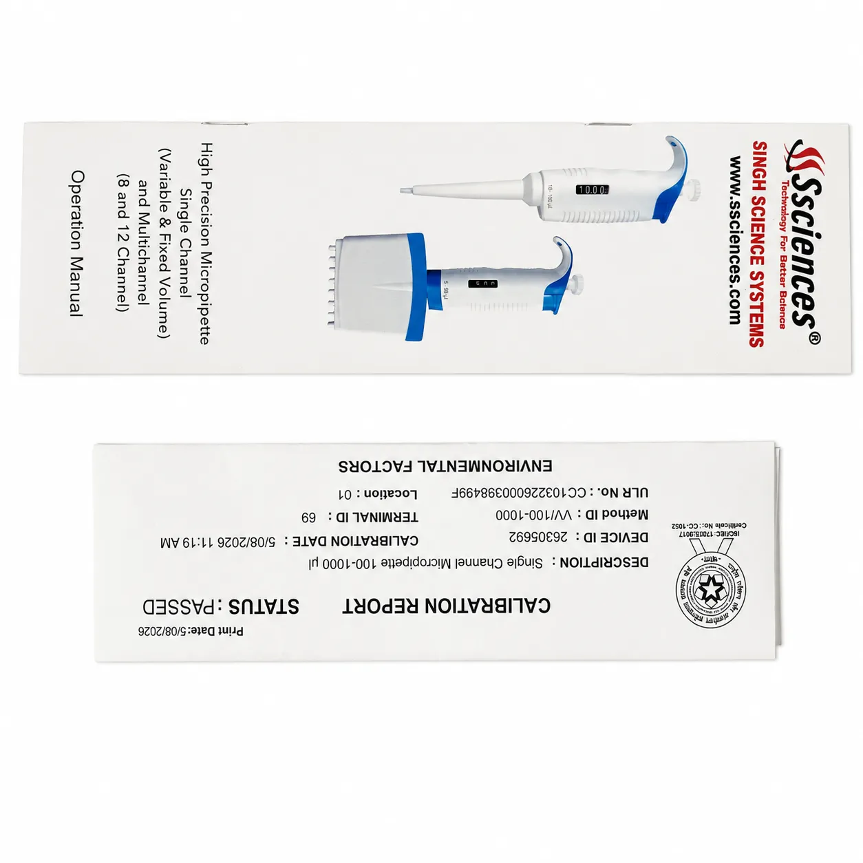 Ssciences Ergo plus Manual calibration